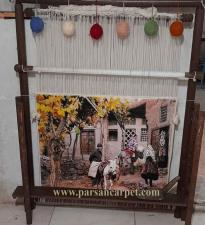 خرید تابلو فرش سنتی ایرانی روی دار قالی کد 281