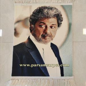 تابلو فرش ماشینی بافتی چهره 1500 شانه با بافت الماس دستباف‌گونه | خرید از تولیدی کاشان