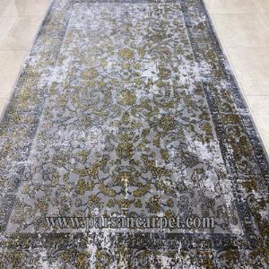 خرید فرش ماشینی زمینه دودی رنگ کاشان
