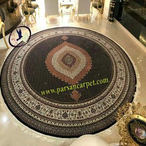 فرش دایره ماشینی بزرگ کاشان