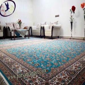 فرش 1200 شانه آبی کاشان