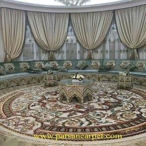 سفارش فرش ماشینی گرد سایز بزرگ