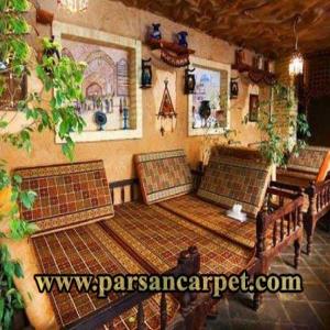 قیمت عمده پشتی فرش سنتی سفره خانه