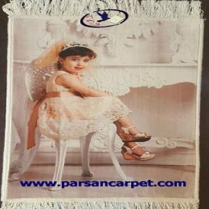 خرید تابلو فرش ماشینی سفید ساده باف