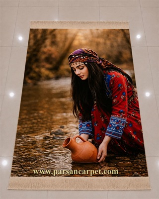 سفارش تابلو فرش چاپی طرح اختصاصی چهره از تولیدی