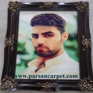 خرید آنلاین تابلو فرش چاپی عکس چهره با قاب کد 159