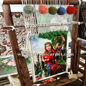 سفارش تابلو فرش چاپی روی دار قالی کد 651