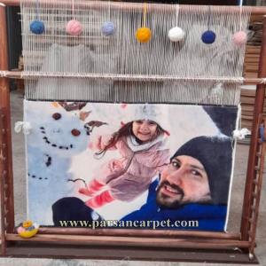 فروش تابلو فرش چاپی چهره روی در قالی کد 630