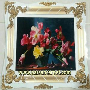تابلو فرش چاپی طرح سبد گل کد 247