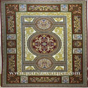 خرید آنلاین فرش 1200 شانه طرح کتیبه کاشان