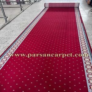 فرش سجاده‌ای 500 شانه ارزان طرح متین | فرش مسجدی طرح افشان