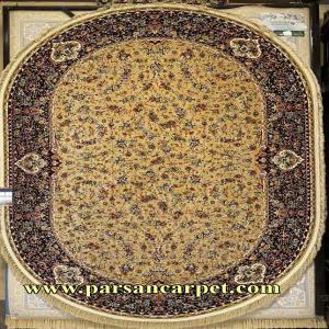 خرید اینترنتی فرش بیضی- فرش بیضی طرح گلفرنگ