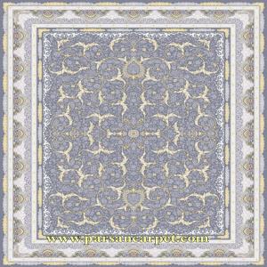 فرش ارزان 700 شانه بی سی اف افشان اسلیمی طوسی