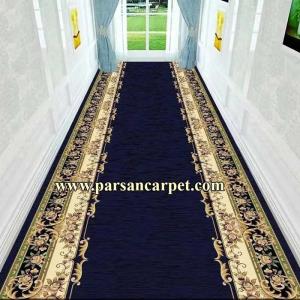 فرش تشریفاتی سرمه ای حاشیه طرح دار سفارشی کد 209