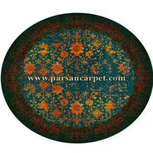 خرید فرش دایره ای کلاریس سبز آبی