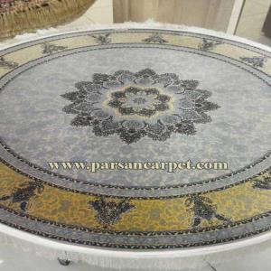 خرید فرش دایره ای ماشینی حاشیه زرد 700 شانه