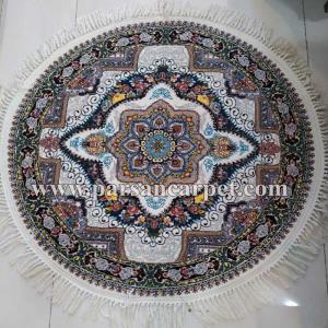 خرید فرش دایره ای 700 شانه طرح باغ ملک