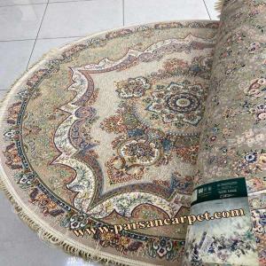 قیمت فرش گرد ماشینی جدید طرح شهیاد کاشان