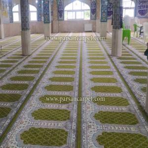 خرید فرش مسجدی سبز 700 شانه | سجاده فرش محرابی اکریلیک