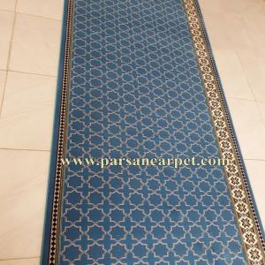 خرید فرش مساجد بدون محراب طرح شمسه آبی