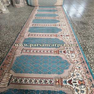 فروش عمده سجاده فرش آبی کد 110 | فرش محرابی کاشان