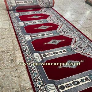 فروش عمده فرش سجاده‌ای 700 شانه اکریلیک محرابی از کارخانه کاشان