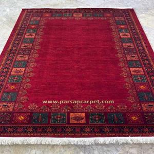 فرش ماشینی 700 شانه لاکی طرح اصیل ایرانی با کیفیت اکریلیک کد 70065