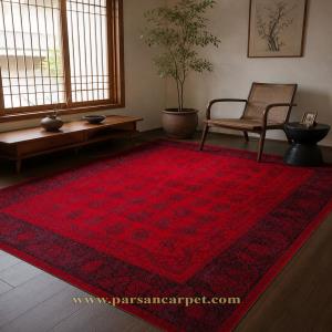 فرش طرح خشتی 1200 شانه لاکی وینتیج