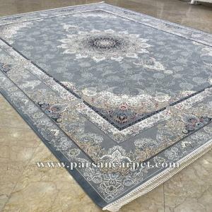 فرش ماشینی 1200 شانه طوسی طرح تبریزان
