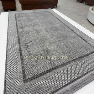 خرید اینترنتی فرش مدرن 500 شانه طوسی ساده