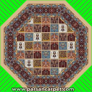 فرش هشت ضلعی طرح گبه کد 11