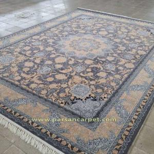 قیمت فرش ورژن 700 شانه طلاکوب طرح صبا رنگ دودی