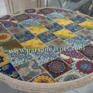 فرش دایره ای چهل تیکه کلاریس جدید کاشان