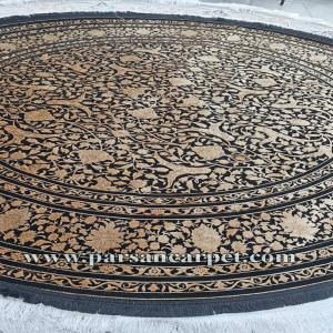 جدیدترین فرش دایره ای افشان 1200 شانه طلاکوب