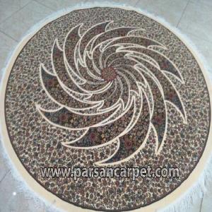 فرش گرد 1000 شانه طرح تماشا