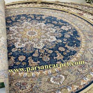 فرش گرد 1200 شانه طرح شبنم– فرش دایره 1200 شانه