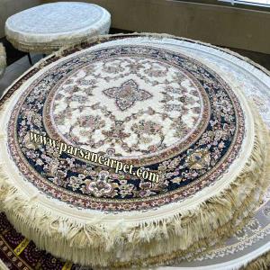 خرید اینترنتی فرش گرد ماشینی طرح هاله 1200 شانه