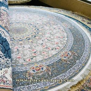 سایت فرش ماشینی گرد دایره ای طرح گل گشت