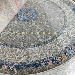 قیمت فرش دایره ای لایت طوسی 1200 شانه کاشان