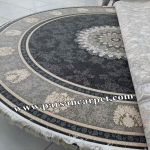 قیمت فرش دایره ای هایبالک دودی کاشان