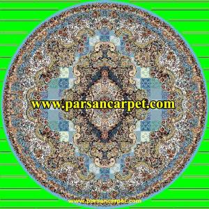 فرش گرد 700 شانه طرح حوض نقره ای