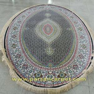 فرش بیضی 700 شانه طرح ماهی
