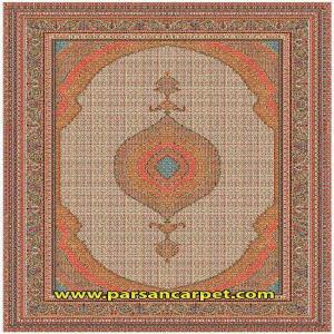 فرش 1000 شانه 8 رنگ طرح ماهی