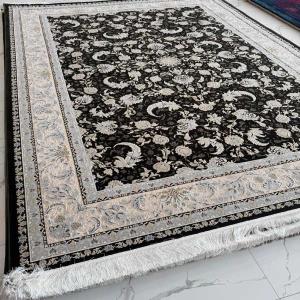 فرش 1200 شانه تخفیفی طرح ساغر | خرید فرش استوک سرمه‌ای زیر قیمت کارخانه