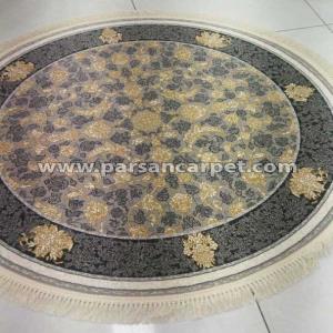 فرش دایره ای 1200 شانه سیلور طلاکوب افشان