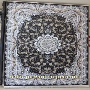 پرفروش ترین فرش 1200 شانه گل برجسته زمینه دودی
