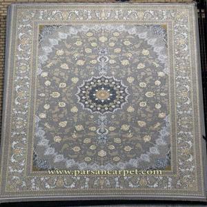 خرید اینترنتی فرش 1200 شانه گل برجسته طرح آترینا کاشان
