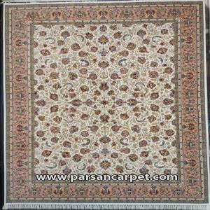 شرکت فرش 1200 شانه طرح افشان کرم گلبهی