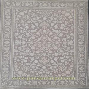 فروش مستقیم فرش 1200 شانه نقره‌ای طرح مرسده با قیمت کارخانه
