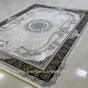 فرش 1200 شانه گل برجسته کد 82 - فرش نقره ای